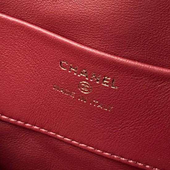 Replica Borsa a secchiello trapuntata Chanel 25 con coulisse AP5317 Albicocca False Online