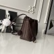 Replica Borsa a secchiello trapuntata Chanel 25 con coulisse AP5317 Caffè False Online