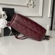 Replica Borsa a secchiello trapuntata Chanel 25 con coulisse AP5317 Borgogna False Online