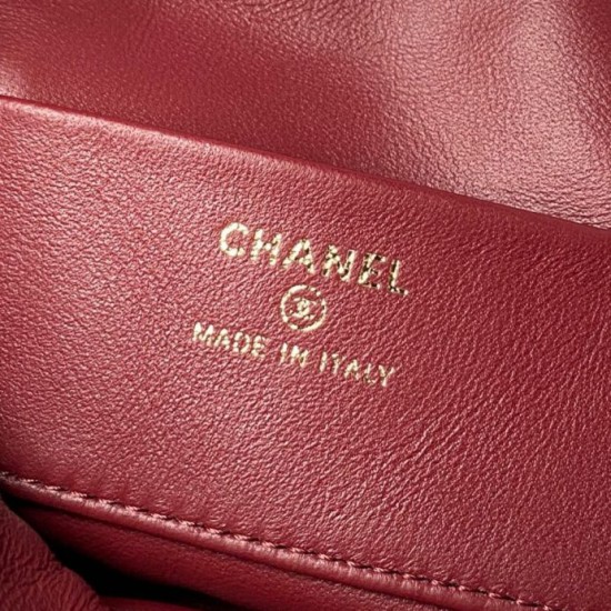 Replica Borsa a secchiello trapuntata Chanel 25 con coulisse AP5317 Blu False Online