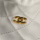 Replica Borsa a secchiello trapuntata Chanel 25 con coulisse AP5317 Bianca False Online