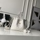 Replica Borsa a secchiello trapuntata Chanel 25 con coulisse AP5317 Bianca False Online
