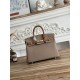 Replica Borsa Hermès Birkin 25cm/30cm bicolore pelle Togo Marrone/Grigio False Online
