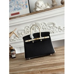 Replica Borsa Hermès Birkin 25cm/30cm bicolore pelle Togo Nero/Bianco False Online