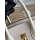 Replica Borsa Hermès Birkin 25cm/30cm bicolore pelle Togo Rosa/Bianco False Online