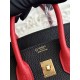 Replica Borsa Hermès Birkin 25cm/30cm bicolore pelle Togo Nero/Rosso False Online