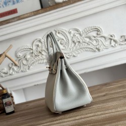 Replica Borsa Hermès Birkin 25cm/30cm bicolore pelle Togo Bianco/Blu False Online