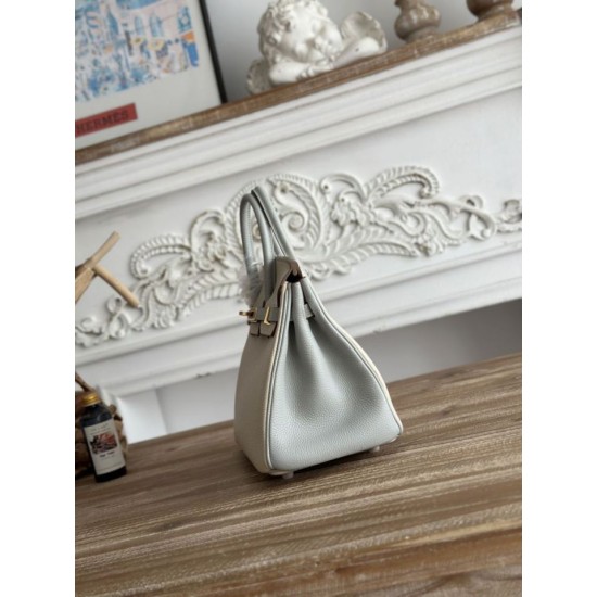 Replica Borsa Hermès Birkin 25cm/30cm bicolore pelle Togo Bianco/Blu False Online