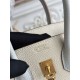 Replica Borsa Hermès Birkin 25cm/30cm bicolore pelle Togo Bianco/Blu False Online