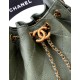 Qualità superiore Replica Borsa a secchiello/a spalla Chanel 25 piccola AS5631 pelle trapuntata caviar Verde Imitazione Outlet