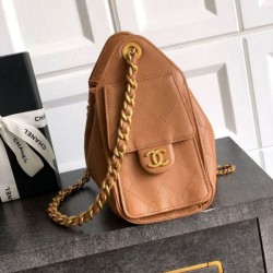 Qualità superiore Replica Borsa a secchiello/a spalla Chanel 25 piccola AS5631 pelle trapuntata caviar Marrone Imitazione Outlet