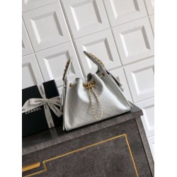 Qualità superiore Replica Borsa a secchiello/a spalla Chanel 25 piccola AS5631 pelle trapuntata caviar bianco Imitazione Outlet