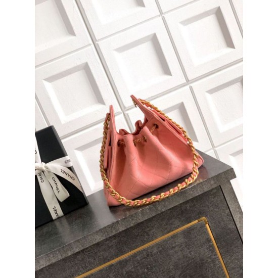 Qualità superiore Replica Borse Chanel 25 Mini Hobo AS5631 pelle di vitello scamosciata rosa Imitazione Outlet