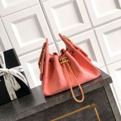 Qualità superiore Replica Borse Chanel 25 Mini Hobo AS5631 pelle di vitello scamosciata rosa Imitazione Outlet