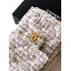 Qualità superiore Replica Borse Chanel 25 piccola Hobo tweed multicolore AS5631 bianca Imitazione Outlet