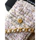 Qualità superiore Replica Borse Chanel 25 piccola Hobo tweed multicolore AS5631 bianca Imitazione Outlet