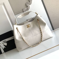 Qualità superiore Replica Borsa a tracolla/shopping Chanel Coco piccola AS5634 Bianco Imitazione Outlet