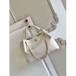 Qualità superiore Replica Borsa a tracolla/shopping Chanel Coco piccola AS5634 Bianco Imitazione Outlet