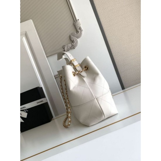 Qualità superiore Replica Borsa a tracolla/shopping Chanel Coco piccola AS5634 Bianco Imitazione Outlet