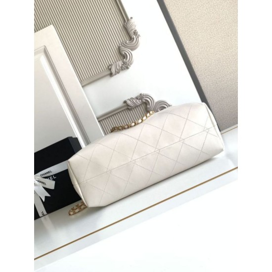 Qualità superiore Replica Borsa a tracolla/shopping Chanel Coco piccola AS5634 Bianco Imitazione Outlet