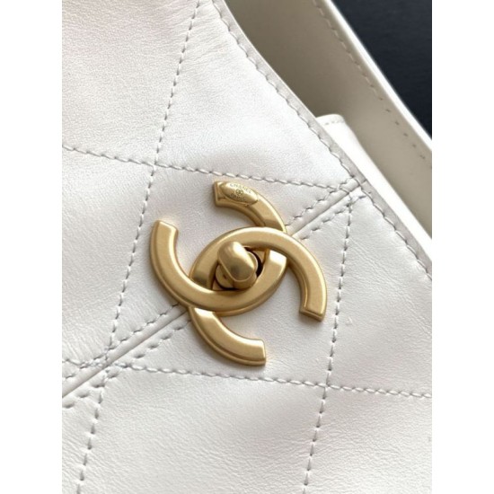 Qualità superiore Replica Borsa a tracolla/shopping Chanel Coco piccola AS5634 Bianco Imitazione Outlet