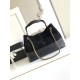 Qualità superiore Replica Borsa shopping Chanel 25A piccola stile Hobo AS5634 scamosciata/agnello Nero Imitazione Outlet