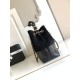 Qualità superiore Replica Borsa shopping Chanel 25A piccola stile Hobo AS5634 scamosciata/agnello Nero Imitazione Outlet