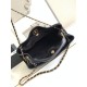 Qualità superiore Replica Borsa shopping Chanel 25A piccola stile Hobo AS5634 scamosciata/agnello Nero Imitazione Outlet