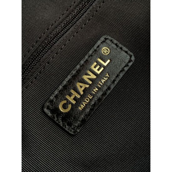 Qualità superiore Replica Borsa shopping Chanel 25A piccola stile Hobo AS5634 scamosciata/agnello Nero Imitazione Outlet