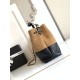 Qualità superiore Replica Borsa shopping Chanel 25A piccola stile Hobo AS5634 scamosciata/agnello Marrone/Nero Imitazione Outlet