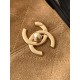Qualità superiore Replica Borsa shopping Chanel 25A piccola stile Hobo AS5634 scamosciata/agnello Marrone/Nero Imitazione Outlet