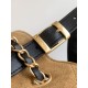 Qualità superiore Replica Borsa shopping Chanel 25A piccola stile Hobo AS5634 scamosciata/agnello Marrone/Nero Imitazione Outlet