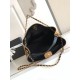 Qualità superiore Replica Borsa shopping Chanel 25A piccola stile Hobo AS5634 scamosciata/agnello Marrone/Nero Imitazione Outlet