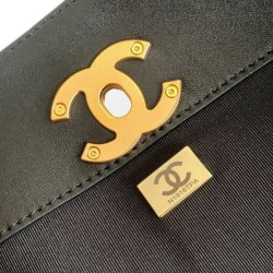 Qualità superiore Replica Borsa shopping Chanel 25A piccola stile Hobo AS5634 scamosciata/agnello Grigio/Nero Imitazione Outlet