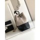 Qualità superiore Replica Borsa shopping Chanel 25A piccola stile Hobo AS5634 scamosciata/agnello Grigio/Nero Imitazione Outlet