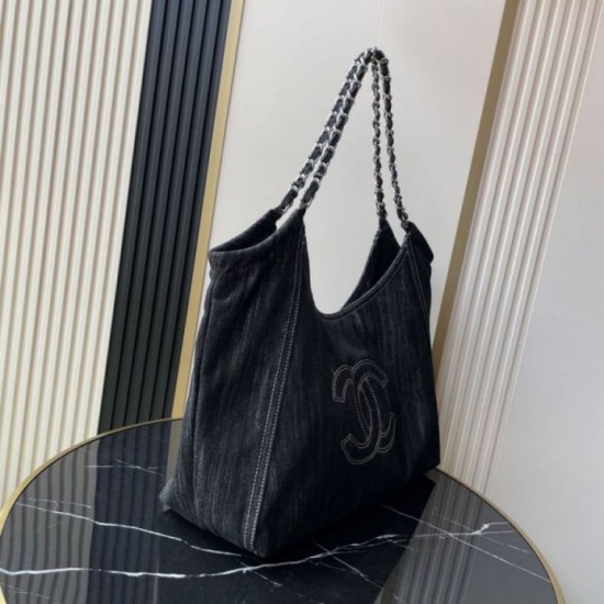 Replica Borsa tote Chanel vintega Denim XL Coco Cabas AS2138 Fallate Online Qualità superiore Replica Borsa tote Chanel vintega Denim XL Coco Cabas AS2138 Imitazione Outlet