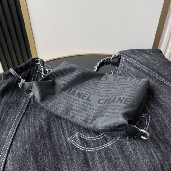 Replica Borsa tote Chanel vintega Denim XL Coco Cabas AS2138 Fallate Online Qualità superiore Replica Borsa tote Chanel vintega Denim XL Coco Cabas AS2138 Imitazione Outlet