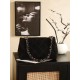 Qualità superiore Replica Borsa Chanel Maxi Flap scamosciata Nero Imitazione Outlet