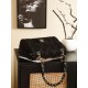 Qualità superiore Replica Borsa Chanel Maxi Flap scamosciata Nero Imitazione Outlet