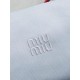 Qualità superiore Replica Borsa a tracolla Miu Miu gabardine 5NE841 blu Imitazione Outlet
