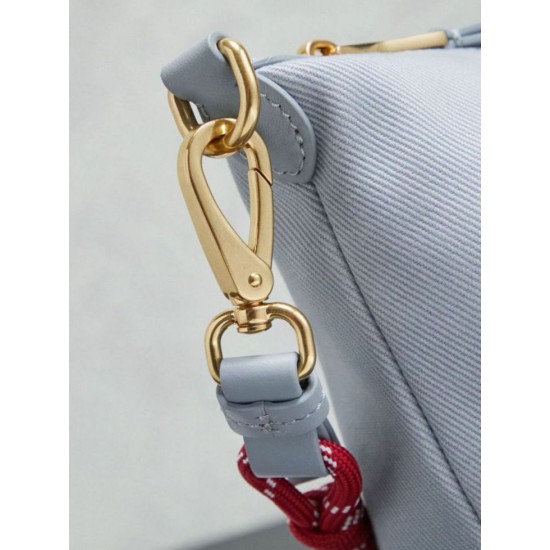 Qualità superiore Replica Borsa a tracolla Miu Miu gabardine 5NE841 blu Imitazione Outlet