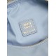 Qualità superiore Replica Borsa a tracolla Miu Miu gabardine 5NE841 blu Imitazione Outlet