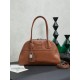 Qualità superiore Replica Borsa tote Miu Miu Vivant nappa 5BB199 marrone Imitazione Outlet