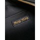 Qualità superiore Replica Borsa tote Miu Miu Arcadie nappa trapuntata 5BB123 nera Imitazione Outlet