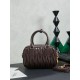 Qualità superiore Replica Borsa tote Miu Miu Arcadie nappa trapuntata 5BB123 Borgogna Imitazione Outlet