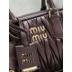 Qualità superiore Replica Borsa tote Miu Miu Arcadie nappa trapuntata 5BB123 Borgogna Imitazione Outlet