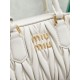 Qualità superiore Replica Borsa tote Miu Miu Arcadie nappa trapuntata 5BB123 Bianco Imitazione Outlet