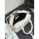 Qualità superiore Replica Borsa tote Miu Miu Arcadie nappa trapuntata 5BB123 Bianco Imitazione Outlet