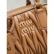 Qualità superiore Replica Borsa tote Miu Miu Arcadie nappa trapuntata 5BB123 marrone Imitazione Outlet