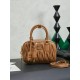 Qualità superiore Replica Borsa tote Miu Miu Arcadie nappa trapuntata 5BB123 marrone Imitazione Outlet